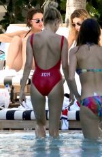 HAILEY BALDWIN in Swimsuit at a Pool in Miami 06/12/2016