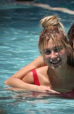 HAILEY BALDWIN in Swimsuit at a Pool in Miami 06/12/2016