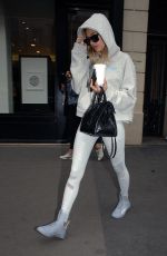 HAILEY BALDWIN Leaves Hyatt Regency Paris Etoile in Paris 06/28/2016