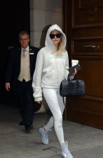 HAILEY BALDWIN Leaves Hyatt Regency Paris Etoile in Paris 06/28/2016