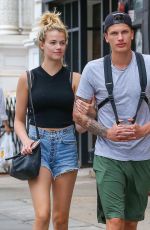 HAILEY CLAUSON in Denim Shorts Out in New York 06/16/2016