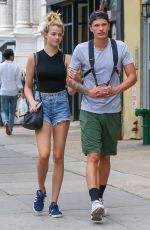 HAILEY CLAUSON in Denim Shorts Out in New York 06/16/2016