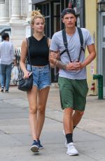 HAILEY CLAUSON in Denim Shorts Out in New York 06/16/2016