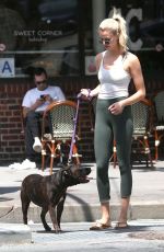 HAILEY CLAUSON Walks Her Dog Out in New York 06/01/2016