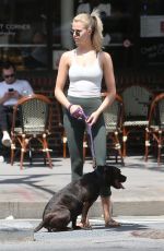 HAILEY CLAUSON Walks Her Dog Out in New York 06/01/2016