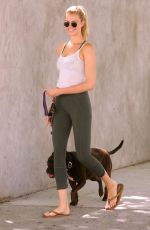 HAILEY CLAUSON Walks Her Dog Out in New York 06/01/2016