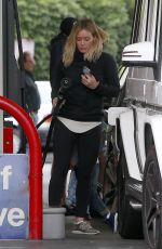 HILARY DUFF at a Gas Station in Beverly Hills 06/11/2016