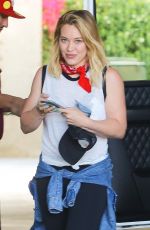 HILARY DUFF at a Gym in West Hollywood 06/10/2016