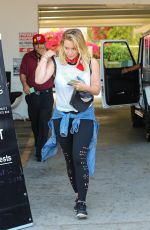 HILARY DUFF at a Gym in West Hollywood 06/10/2016