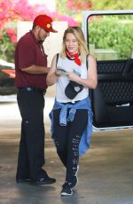 HILARY DUFF at a Gym in West Hollywood 06/10/2016