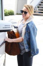 HILARY DUFF in Leggings Leaves a Gym in Los Angeles 05/31/2016