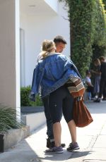 HILARY DUFF in Leggings Leaves a Gym in Los Angeles 05/31/2016