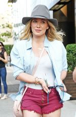 HILARY DUFF in Shorts Out in New York 06/06/2016