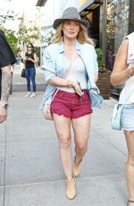 HILARY DUFF in Shorts Out in New York 06/06/2016