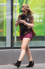 HILARY DUFF in Shorts Out in New York 06/22/2016