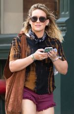 HILARY DUFF in Shorts Out in New York 06/22/2016