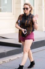 HILARY DUFF in Shorts Out in New York 06/22/2016