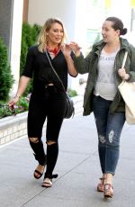 HILARY DUFF in the Set of "Younger