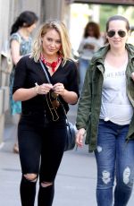 HILARY DUFF in the Set of "Younger