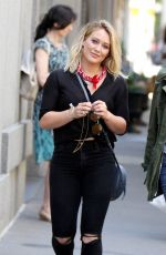 HILARY DUFF in the Set of "Younger