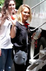 HILARY DUFF in the Set of "Younger