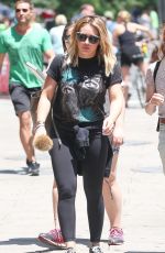 HILARY DUFF in Tights Out in New York 06/20/2016