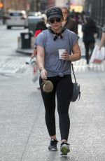 HILARY DUFF Leaves a Gym in New York 06/20/2016