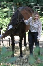 HILARY DUFF on the Set of 