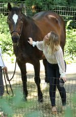 HILARY DUFF on the Set of 