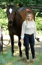 HILARY DUFF on the Set of 