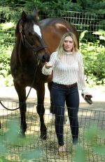 HILARY DUFF on the Set of 