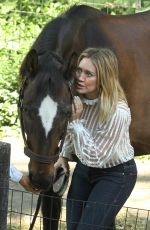 HILARY DUFF on the Set of 