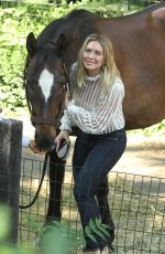 HILARY DUFF on the Set of 