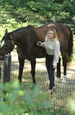 HILARY DUFF on the Set of 