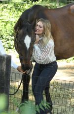 HILARY DUFF on the Set of 