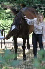 HILARY DUFF on the Set of 