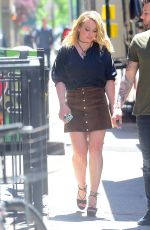 HILARY DUFF on the Set of 