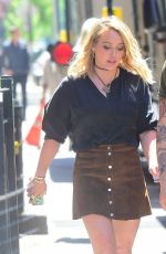 HILARY DUFF on the Set of 