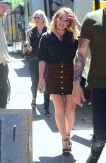 HILARY DUFF on the Set of 