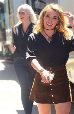 HILARY DUFF on the Set of 