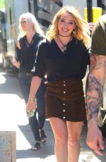 HILARY DUFF on the Set of 