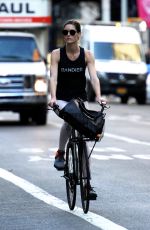 HILARY RHODA Rides Her Bike Out in New York 06/01/2016