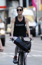HILARY RHODA Rides Her Bike Out in New York 06/01/2016