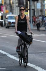 HILARY RHODA Rides Her Bike Out in New York 06/01/2016