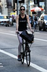 HILARY RHODA Rides Her Bike Out in New York 06/01/2016