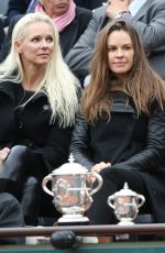 HILARY SWANK at Roland Garros French Open in Paris 06/04/2016