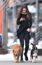 HILARY SWANK Walks Her Dogs Out in New York 06/18/2016