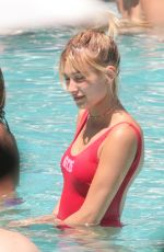 HAILEY BALDWIN in Swimsuit at a Pool in Miami 06/12/2016