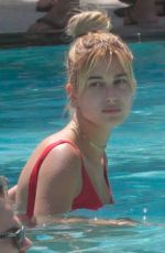 HAILEY BALDWIN in Swimsuit at a Pool in Miami 06/12/2016