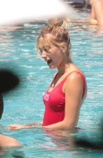 HAILEY BALDWIN in Swimsuit at a Pool in Miami 06/12/2016